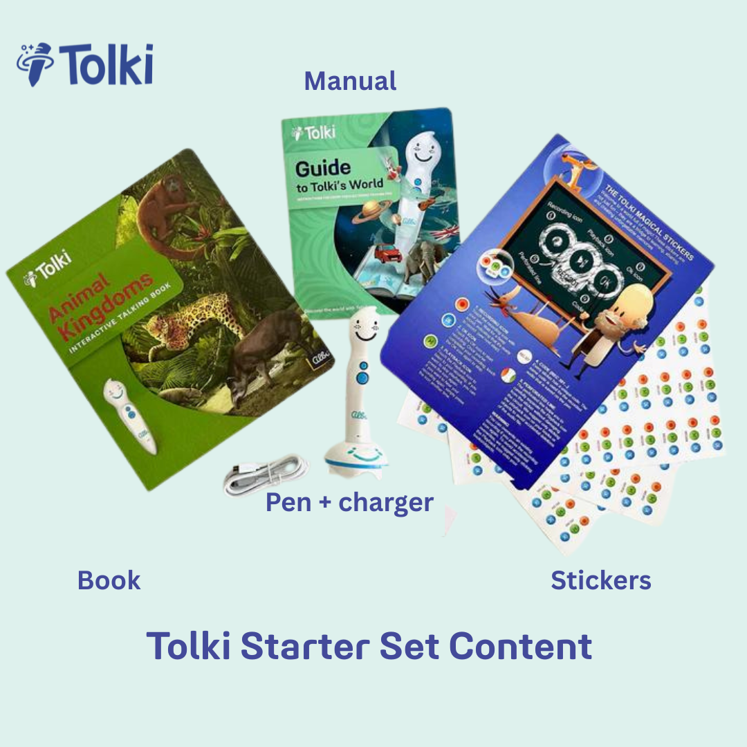 Tolki Animal Kingdom Set: Pen, Book and Stickers